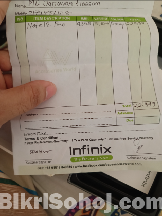 Infinix note 12 pro